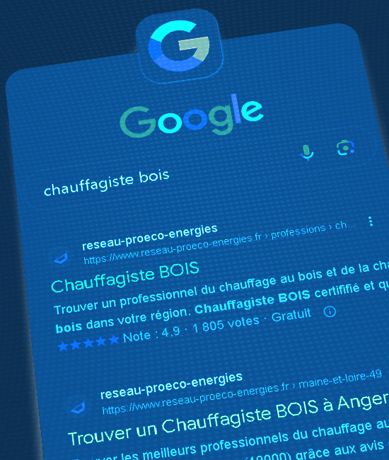Réseau Proéco Énergies, la mutualisation des moyens pour être premier sur Google