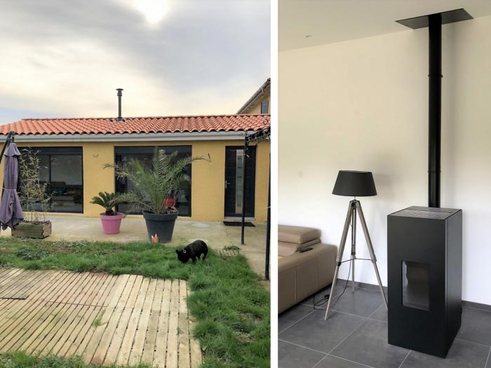 Ets PPCZ : Installation poêle à granulés de bois MCZ commandé par smartphone