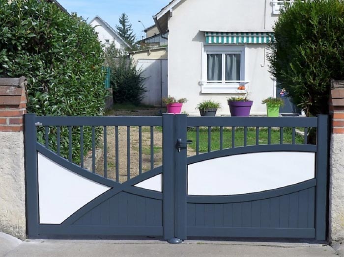 portail contemporain  aluminium salbris