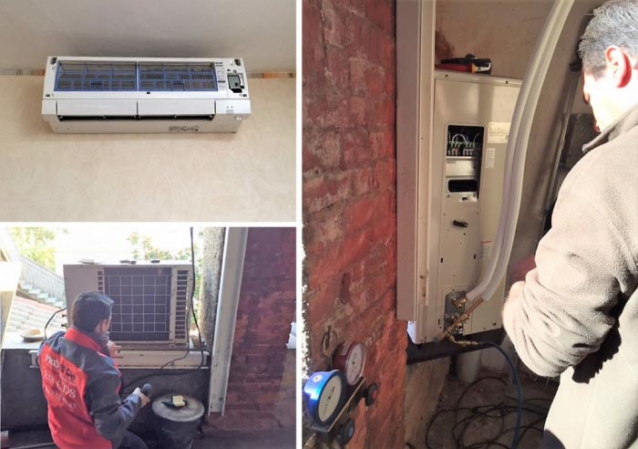 Consultez la chantier : installation pompe a chaleur air/air mitsubishi hyper heating msz-fh50 + muz-fh50