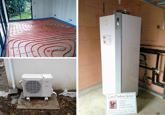 vente et pose plancher chauffant pompe à chaleur lanriec