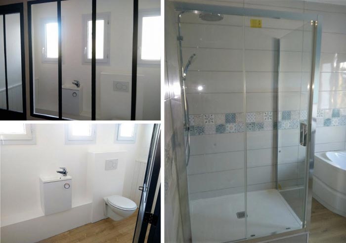 Consultez la chantier : rénovation complète d'une salle de bain 