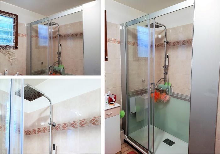 installation d'une douche kinemagic à la place d'une baignoire 