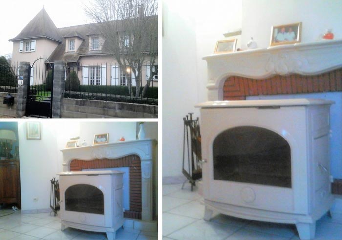 Consultez la chantier : pose d'un poêle à bois godin à cherisy 28 eure et loir. artisan rge 