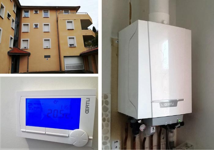Consultez la chantier : chaudière gaz à condensation oertli  gmx-m 2030 combi condens