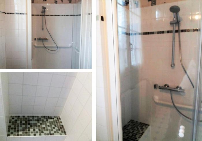 Consultez la chantier : remplacement d'une baignoire par une douche italienne