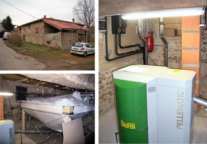 chaudière à granulés de bois (pellets) okofen pes 15 + silo textile 5 tonne par rsg drigo groupe ensem
