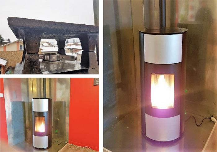 Pose d'un poêle à granulé de bois MCZ Halo Maestro - installateur RGE Qualibois