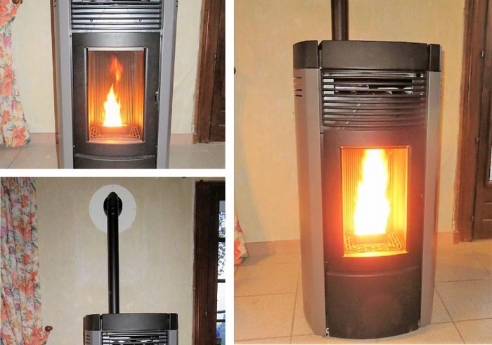 Pose d'un poêle à granulé de bois MCZ musa comfort air par un installateur Qualibois