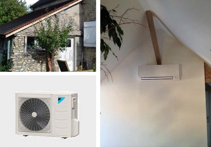 Installation d'une climatisation à La celle les bordes dans les yvelines - marque Daikin