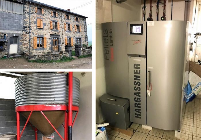 Consultez la chantier : chaudière à granulés hargassner à soulages cantal