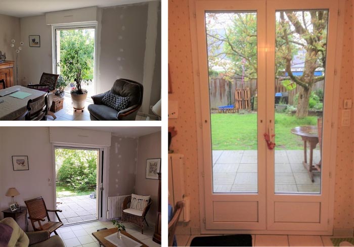 Changement & modifications d'ouvertures : portes fenêtres avec coulissants à galandage-Ille et Vilaine (35)