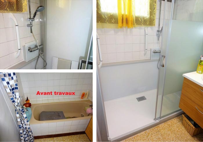 remplacement baignoire par douche (pmr)