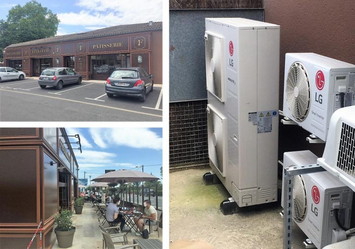  Chauffage et climatisation DRV LG Boulangerie salon de Thé - chauffagiste RGE QualiPAC
