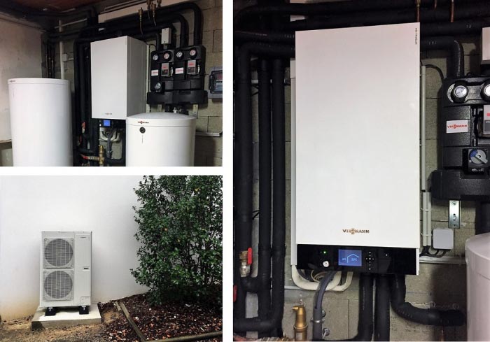 Remplacement d'une chaudiere fioul par une PAC air/eau VIESSMANN - entreprise RGE QualiPAC