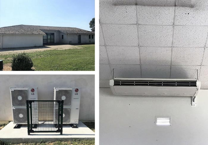 Installation Climatisation LG pour une salle des fêtes Noaillan - artisan RGE QualiPAC