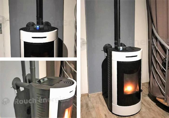 poêle à granulés canalisé air chaud à orlu, en haute ariège