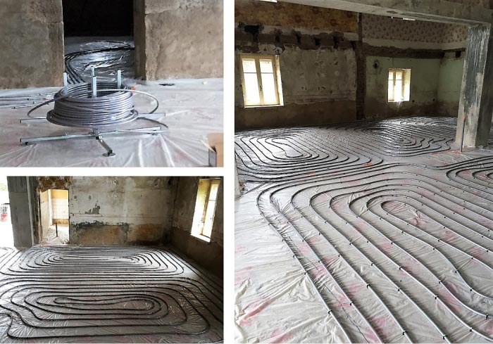 pose d'un plancher chauffant à 70300 magnivray