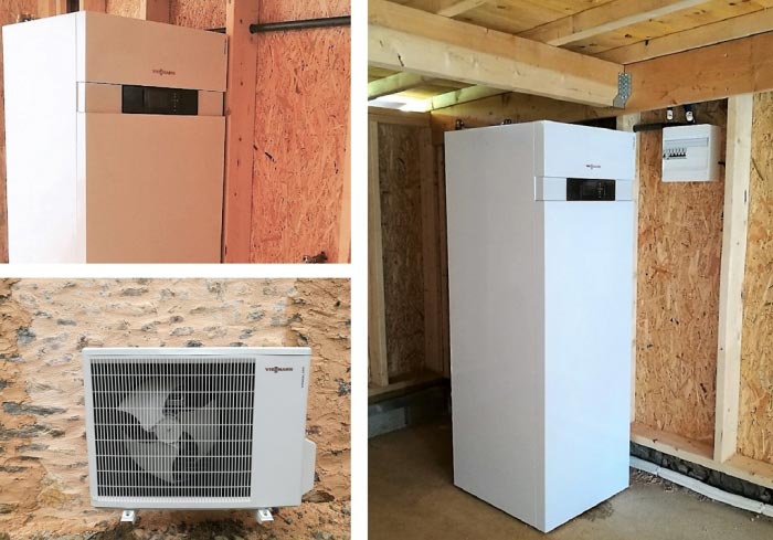 mise en service de deux pompe à chaleur viessmann