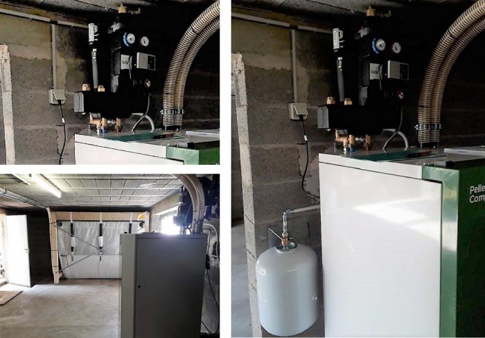 Consultez la chantier : installation d'une chaudière à granulés compact okofen