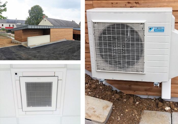 installation d'une climatisation daikin dans l'extension d'une crêche