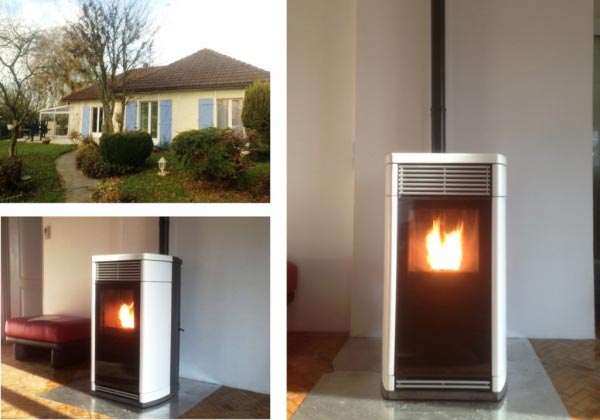Consultez la chantier : thermopoêle à granulés edilkamin idroflexa 11 kw. bouville , 76 haute normandie
