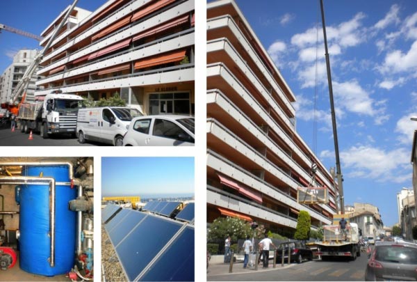 Eau chaude solaire collective, 71 logements - 13 Bouches du Rhône