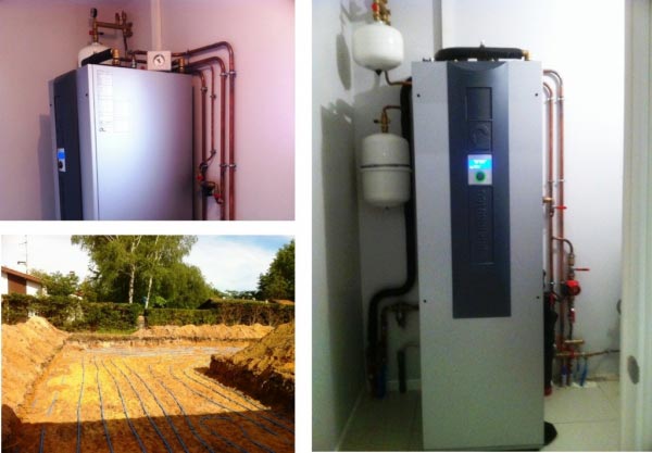 Ets Aquitaine Géothermie : Installation PAC Géothermie Alpha Innotec dans une maison neuve
