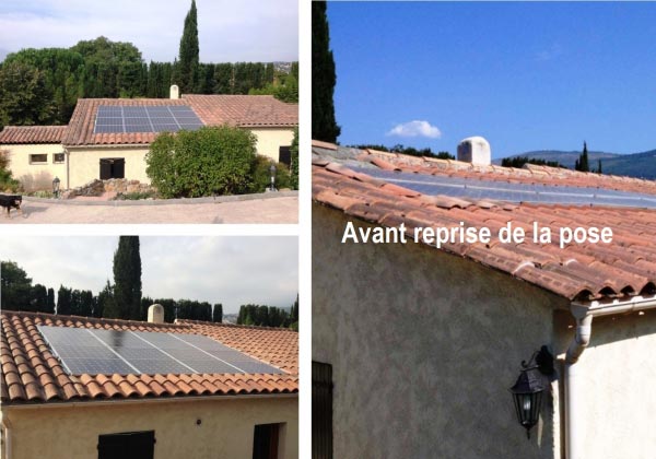 remise en état installation photovoltaïque défectueuse à grasse 06 alpes maritimes