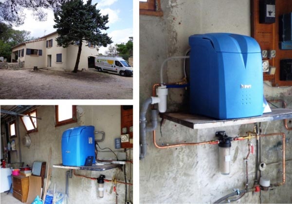 Consultez la chantier : plombier chauffagiste - vente installation adoucisseur bwt permo viseo à st victor la coste 30 gard - 84 vaucluse