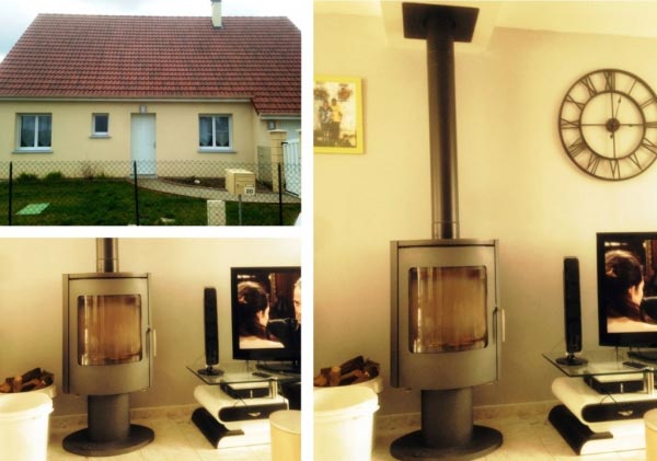 Plombier chauffagiste . Spécialiste installation  ramonage, dépannage -  Poêle bûches EDILKAMIN à Luneray 76 Seine Maritime