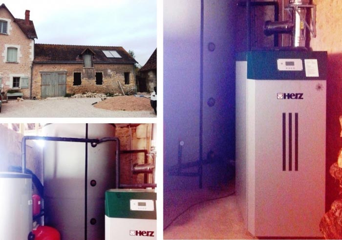Installation Chaudières à Bûches HERZ et chauffe-eau solaire GASOKOL  par une entreprise certifiée RGE QualiSol & QualiBois