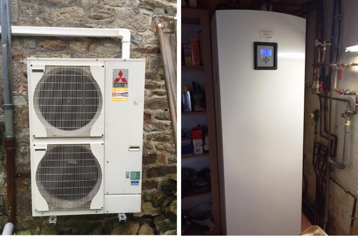 Consultez la chantier : installation d'une pompe à chaleur mitsubishi electric à queven 56 morbihan
