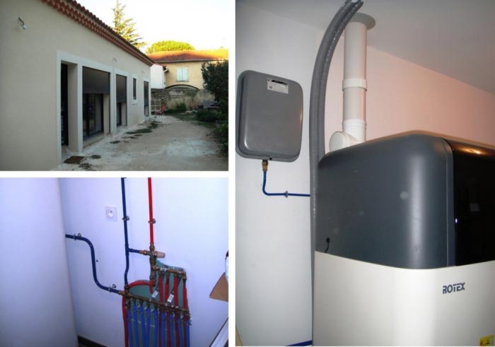 Consultez la chantier : installateur chauffagiste rge pg - chaudière condensation gaz rotex / daikin à pujaut 30 gard et 84 vaucluse