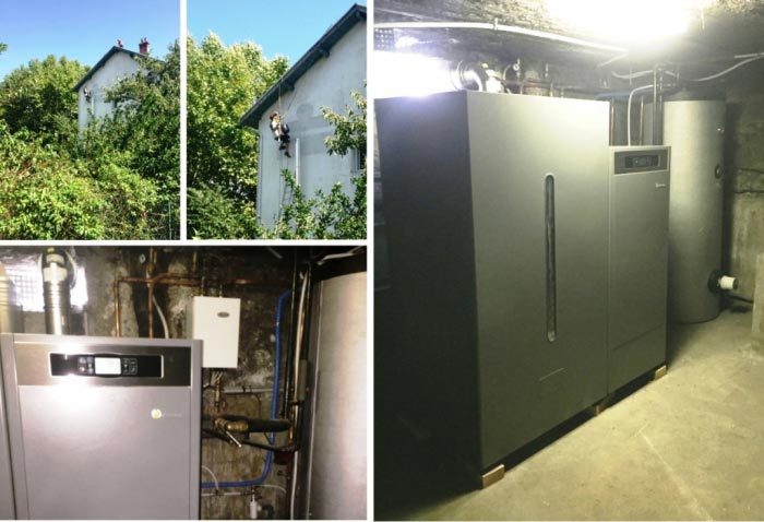 Installation chaudière à granulés de bois (pellets) sur réseau radiateurs
