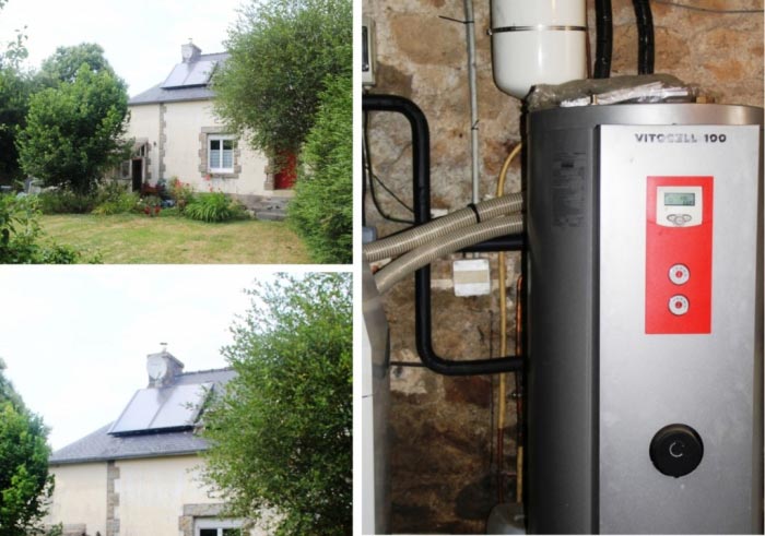installation d'un chauffe eau solaire thermique de marque viessmann 