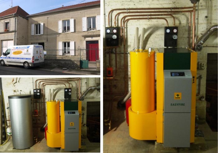 Pose chaudière à granulés de bois KWB modèle Easyfire 2 par une entreprise certifiée RGE QualiBois-Meuse (55)