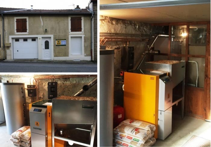 Installation chaudière à granulés de bois de marque KWB modèle Easyfire  2 par un artisan certifié RGE QualiBois-Meuse (55)