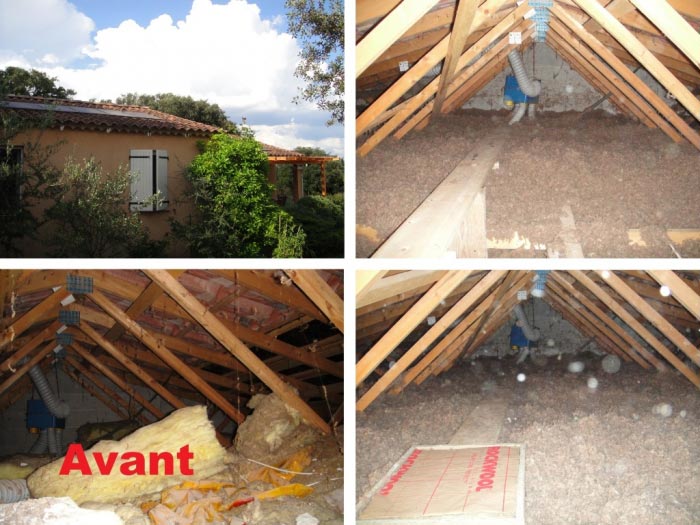Consultez la chantier : isocombliste rge - réfection isolation combles perdus avec laine de roche rockwool à roquemaure 30 gard - 84 vaucluse