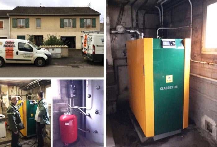 Consultez la chantier : chaudière bois bûches de marque kwb modèle classicfire avec ballon tampon de 2000 litres avec nouvelle régulation exclusive à la maison forestière de maidières 54 meurthe et moselle