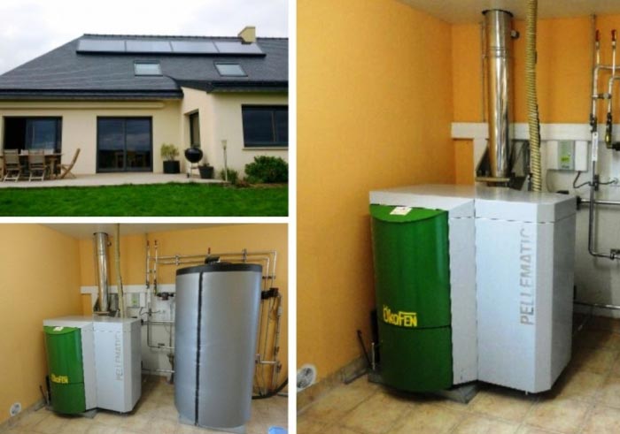 Consultez la chantier : chaudière ganulés de bois (pellets) okofen + système solaire thermique ellios industries