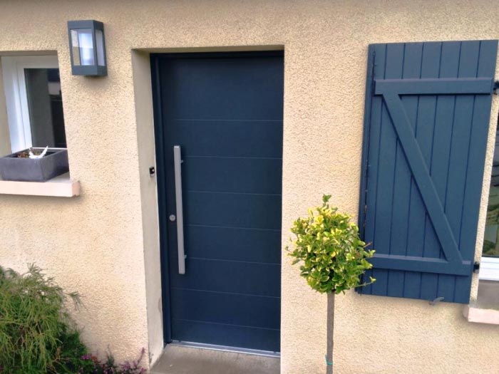 porte d'entrée bel'm alu - modèle elven, gris 7016 - à rennes, 35 ille-et-vilaine - région bretagne