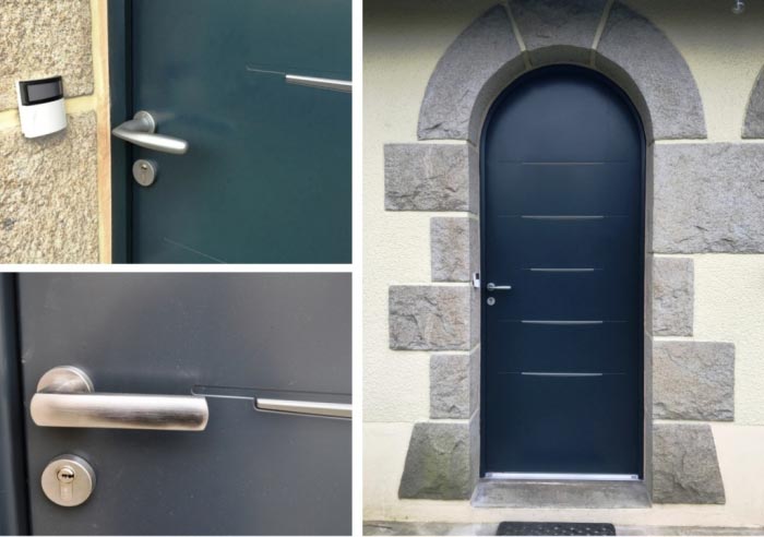 porte d'entrée cintré mixte de chez bel'm, modèle alinea 