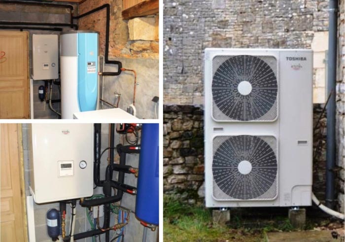 pompe a chaleur (pac) air eau  (aérothermie) de marque toshiba chauffe eau thermodynamique à gignac 46 lot région  midi-pyrénées
