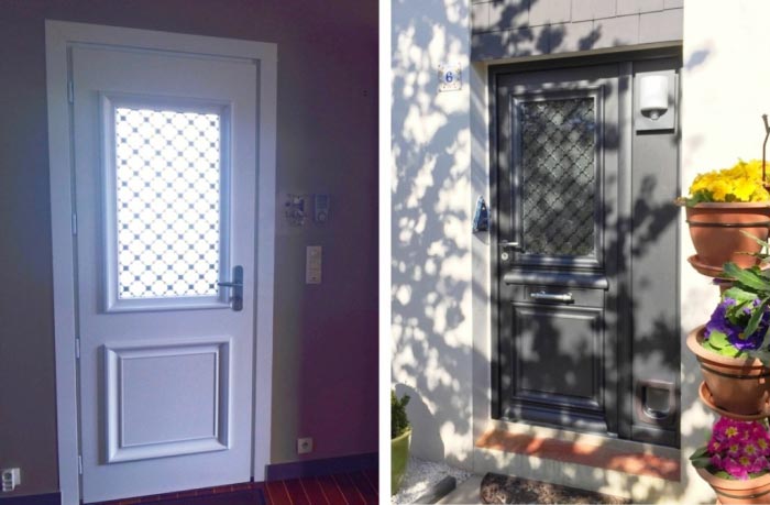 porte d'entrée alu de chez bel'm, modèle athéna à rennes - 35 ille-et-vilaine - région bretagne