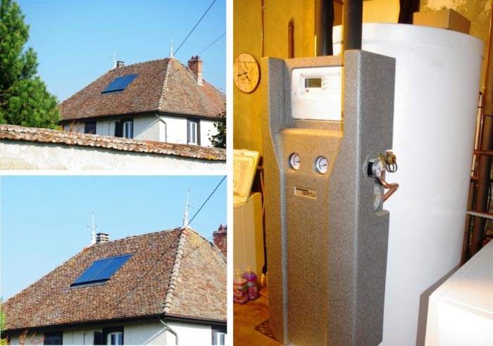 Installation d'un chauffe-eau solaire de marque Oertli à Faverges de la Tour 38 Isère
