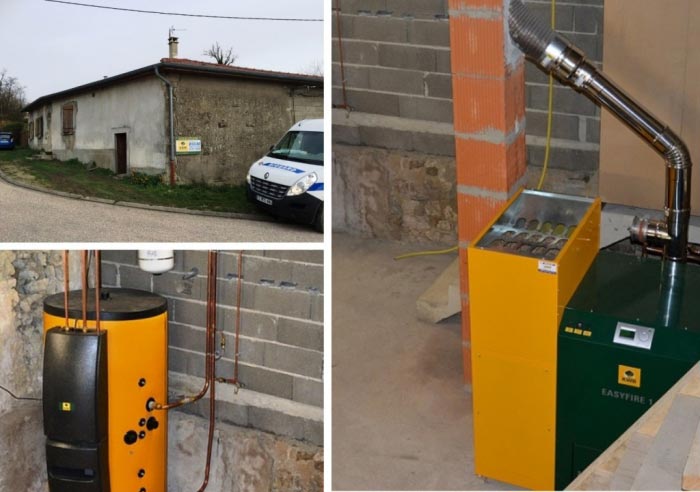 Installation chaudière à granulés de bois de marque KWB modèle Easyfire 1 - Artisan RGE QualiBois-Meuse (55)