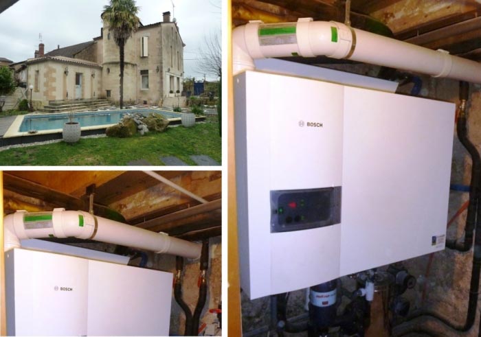Consultez la chantier : chaudière gaz à condensation bosch à cadillac 33 gironde