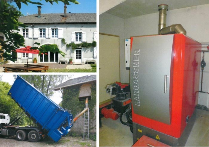 Consultez la chantier : chaudière bois déchiqueté (plaquettes) de marque hargassner à plombières les bains 88 vosges région lorraine - distribution par plancher chauffant