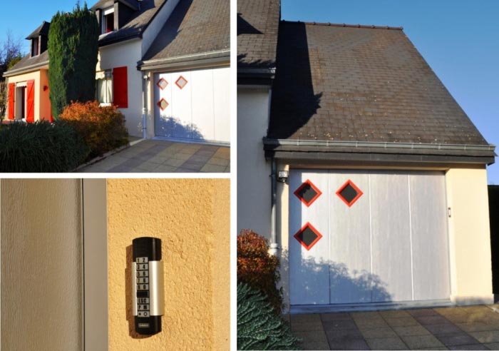 Consultez la chantier : porte de garage motorisée aludoor avec digicode somfy - région bretagne